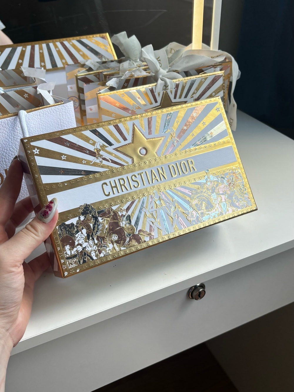 Christian Dior 2025 Circus Themed Couture Box Gold & White